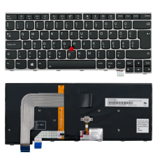  01ER925 gyári új magyar fekete háttérvilágításos laptop billentyűzet + ezüst keret laptop alkatrész