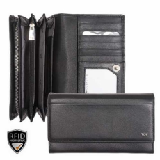  022820 002 Riccardo Ferducci női bőr pénztárca fekete