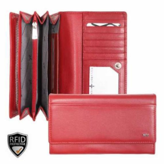  022820 003 Riccardo Ferducci női bőr pénztárca piros