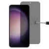  048865 Samsung Galaxy S23 teljes 3D lefedettséget biztosító betekintésvédelemmel ellátott karcálló, ütésálló kijelzővédő üvegfólia, 9H tempered glass, törlőkendővel (Betekintésgátló)