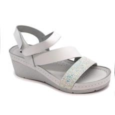  0Ft kiszállítás! Leon Comfortstep 1120 fehér női bőr szandál 36-41