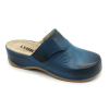  0Ft kiszállítás! Leon Comfortstep 2019 kék női bőr papucs kivehető talpbetéttel 36-41