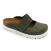  0Ft kiszállítás! Leon Comfortstep 6002 zöld női bőr klumpa 36-41 anatómiai kialakítású