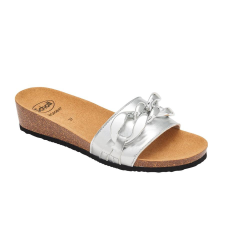  0Ft kiszállítás!  SCHOLL RAVELLO ezüst női papucs Bioprint talppal 36 gyógypapucs