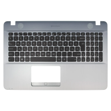  0KNB0-6723HU00 gyári új magyar fekete laptop billentyűzet + ezüst színű felső fedél laptop alkatrész