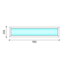  100×20 Fix felülvilágító műanyag ablak nyílászáró