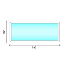 100×40 Fix felülvilágító műanyag ablak nyílászáró