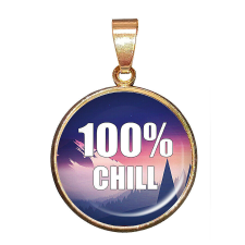 100% CHILL – medál lánccal vagy kulcstartóval medál