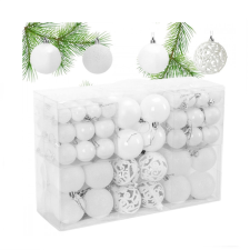  100 darabos karácsonyfa dísz készlet fehér BSN40 karácsonyfadísz