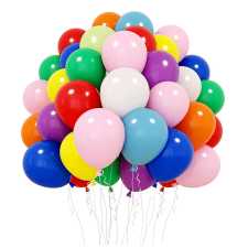  100 darabos latex lufi szett – 12,5 cm – Vegyes színekben party kellék