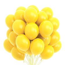  100 darabos latex lufi szett – 15 cm – Citromsárga party kellék