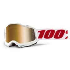 100% Gyerek motocross szemüveg 100% ACCURI 2 fehér (arany plexiüveg) motoros szemüveg