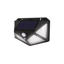  100 LED-es napelemes kültéri fali lámpa mozgásérzékelővel és 4 LED panellel kültéri világítás
