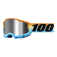 100% Motocross szemüveg 100% ACCURI 2 Naplemente kék-sárga-narancs (ezüst szemellenző) motoros szemüveg