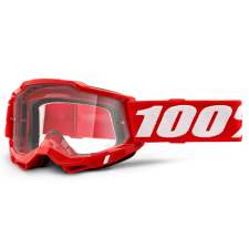 100% Motocross szemüveg 100% ACCURI 2 piros (átlátszó plexiüveg) motoros szemüveg