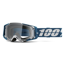 100% Motocross szemüveg 100% ARMEGA Albar kék-fehér (átlátszó szemellenző) motoros szemüveg