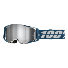 100% Motocross szemüveg 100% ARMEGA Albar szürke-kék (ezüst plexi) motoros szemüveg