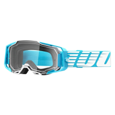 100% Motocross szemüveg 100% ARMEGA Túlméretezett égbolt türkiz (átlátszó plexiüveg) motoros szemüveg