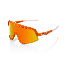 100% Napszemüveg 100% GLENDALE Soft Tact Neon Orange narancssárga-fehér (HIPER fekete lencse) napszemüveg