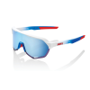 100% S2 TotalEnergies Team Matte piros-kék-fehér napszemüveg (HIPER kék üveg)