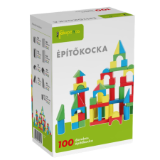  100db-os színes építőkocka barkácsolás, építés