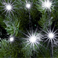 100LED-es hideg fehér microLED elemes Fényfüzér, 10m karácsonyfa izzósor