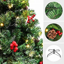 100LED-es műfenyő 120 cm-es, melegfehér műfenyő