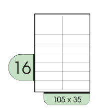  105x35mm íves etikett címke etikett