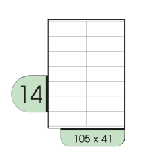 105x41mm íves etikett címke etikett