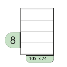  105x74mm íves etikett címke etikett