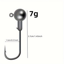  10 darab Jig Head Hook, Befogott ólomfejű horog horog