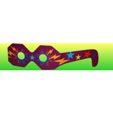  10 darab Száras papír szemüveg party kellék