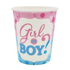  10 darabos papír pohár – Babaváró – Girl or Boy? party kellék