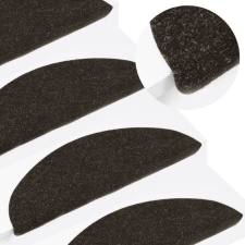 10 db antracitszürke öntapadó lépcsőszőnyeg 56 x 17 x 3 cm lakástextília