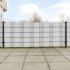  10 db fehér polyrattan erkélyparaván 255 x 19 cm
