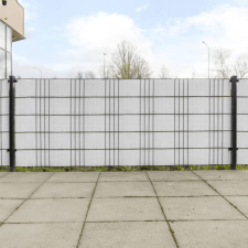  10 db fehér polyrattan erkélyparaván 255 x 19 cm kerti bútor