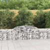  10 db íves horganyzott vas gabion kosár 300x30x60/80 cm