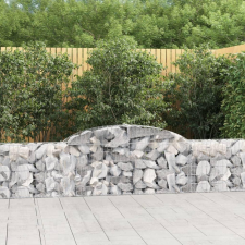 10 db íves horganyzott vas gabion kosár 300x30x60/80 cm kerti tárolás