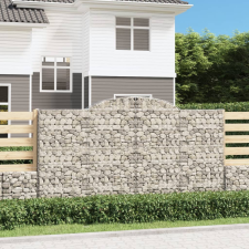 10 db íves horganyzott vas gabion kosár 300x50x160/180 cm kerti tárolás