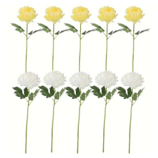  10 db Művirág – Sárga és Fehér Színekben AM683169 dekoráció
