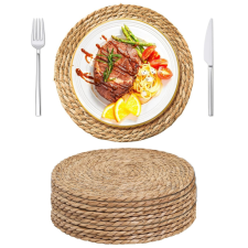 10db 33.02 cm-es kerek fonott rattan asztali alátét konyhai eszköz
