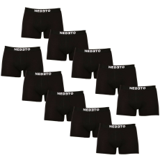  10PACK fekete Nedeto férfi boxeralsó (10NB001b) S