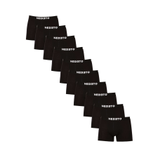 10PACK fekete Nedeto férfi boxeralsó (10NDTB001-brand) 3XL férfi alsó
