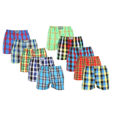 10PACK férfi bő szárú boxeralsók Styx klasszikus gumipánt többszínű (10A111234567890) M