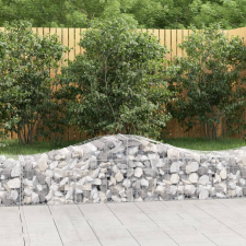 11 db íves horganyzott vas gabion kosár 200x50x40/60 cm kerti tárolás