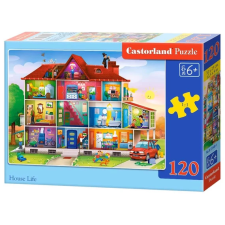  120 db-os puzzle Élet a házban (készségfejlesztő játék - Castorland) puzzle, kirakós