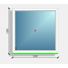  120x120 fix ablak Deceuninck Vision 76 nyílászáró