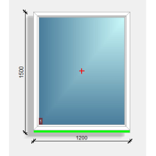  120x150 fix ablak Deceuninck Vision 76 nyílászáró
