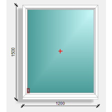  120x150 fix ablak Rehau Synego 80 nyílászáró