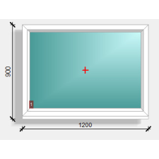  120x90 fix ablak Rehau Synego 80 nyílászáró